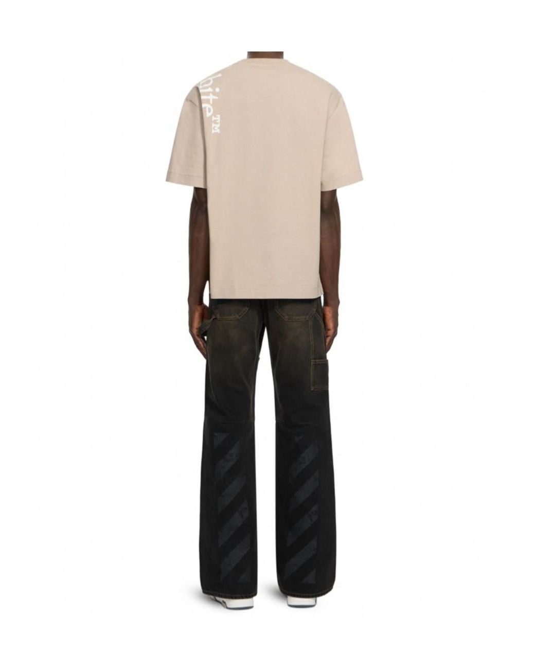 Off-White c/o Virgil Abloh White Vertical Bookish Skate Short Sleeve T-Shirt for men