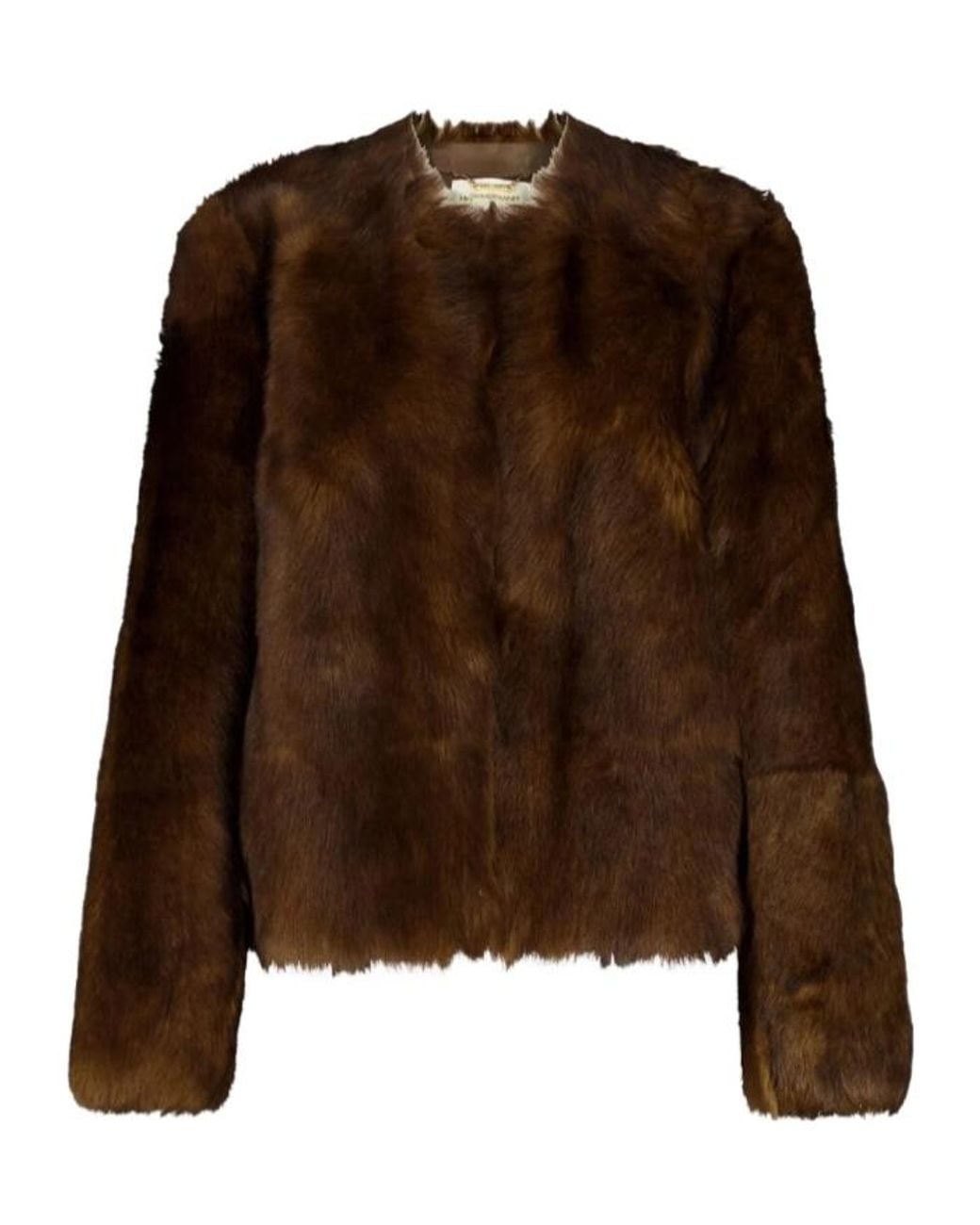 Zimmermann Brown Long Sleeved Shearling Leather Jacket