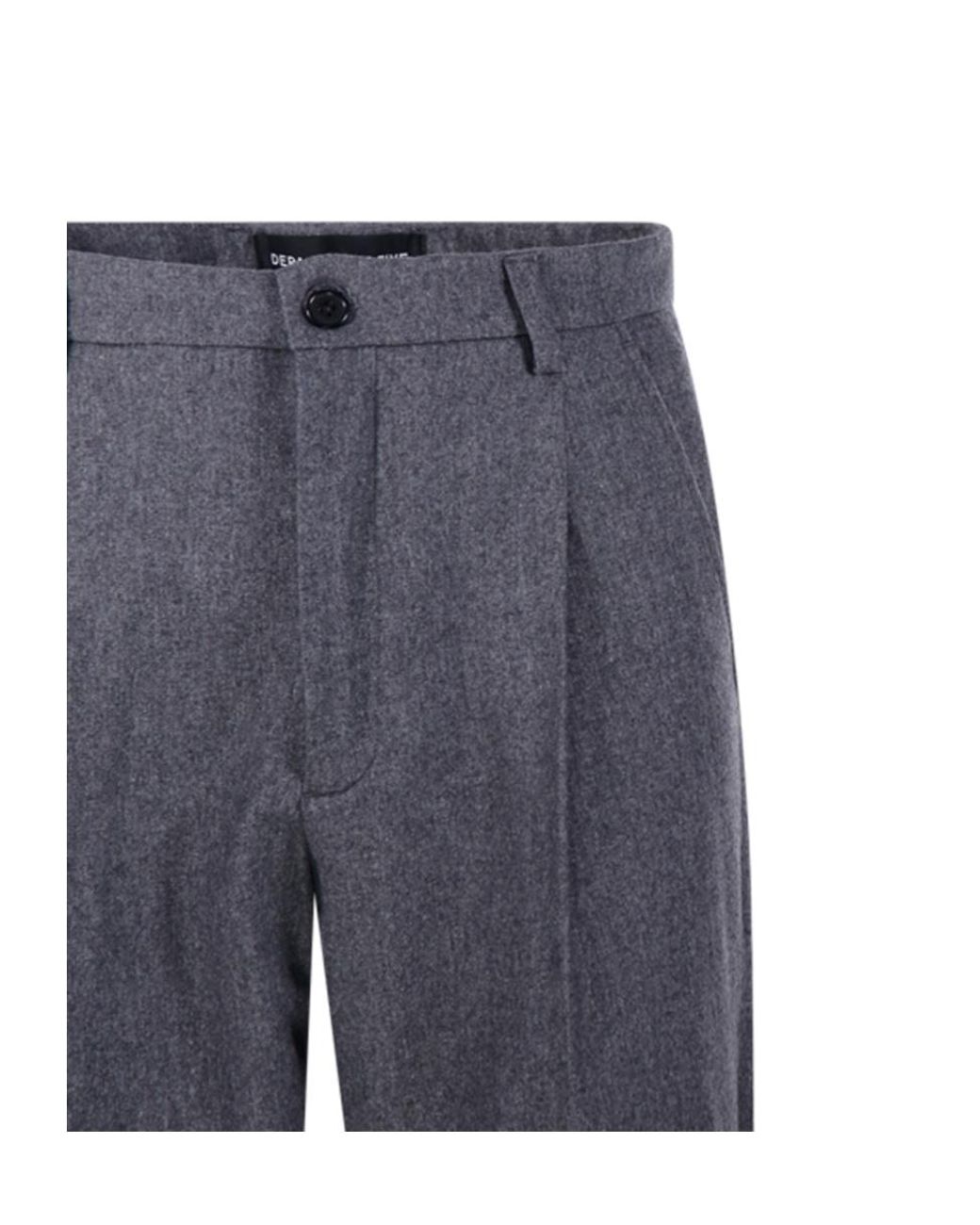 Department 5 Blue Pleated Gin Pants for men