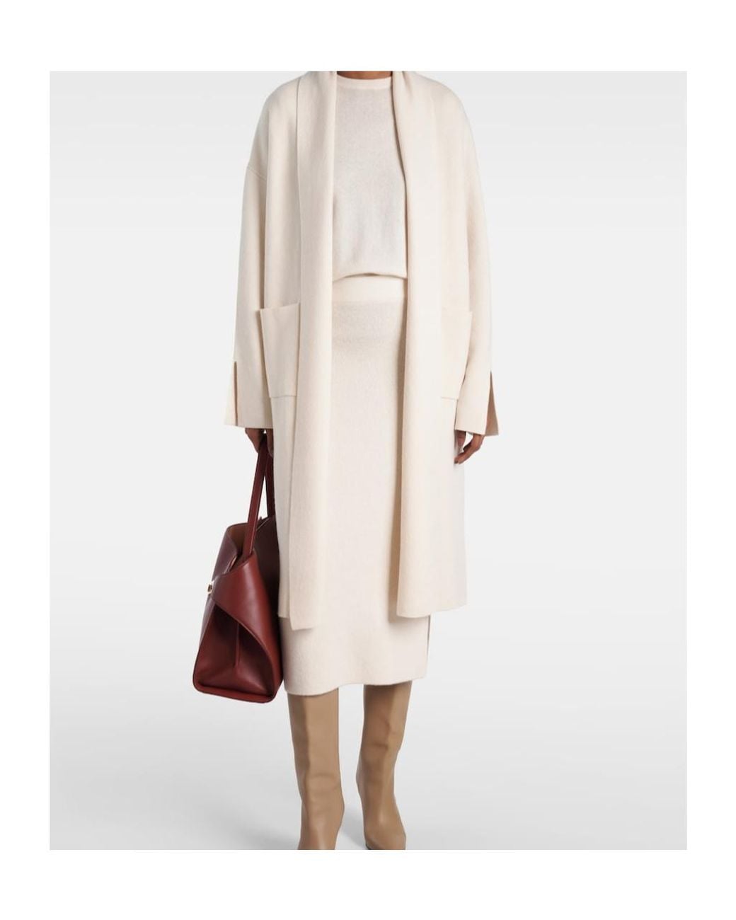 Jardin Des Orangers White Wool And Cashmere Cardigan
