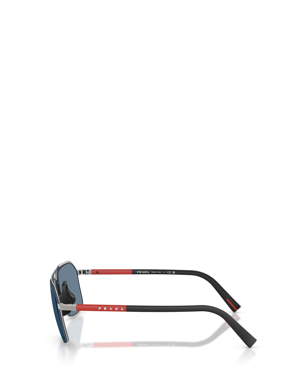 Prada Linea Rossa Blue Prada Eyewear Linea Rossa Pilot Frame Sunglasses for men
