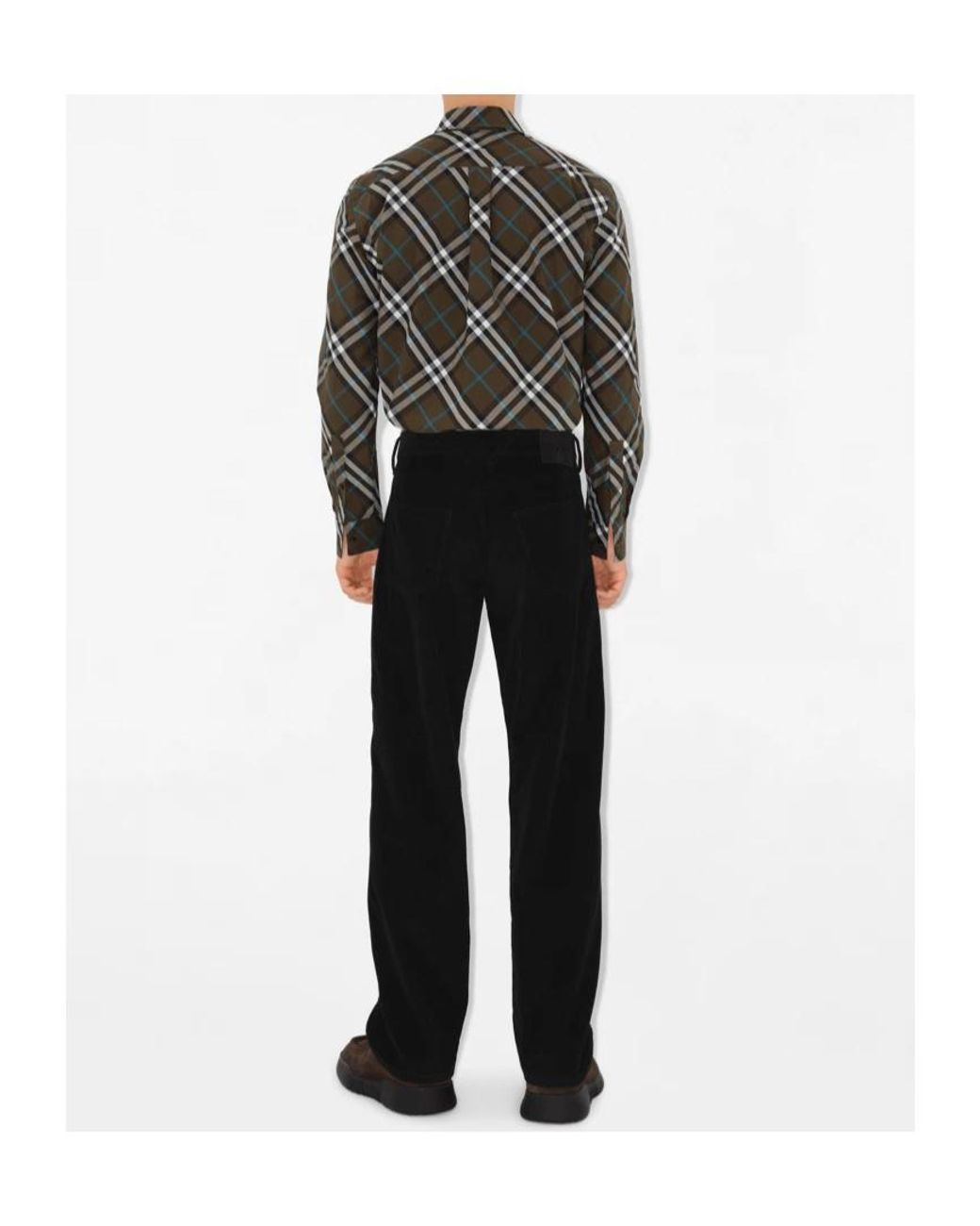 Burberry Gray Check-Pattern Shirt for men