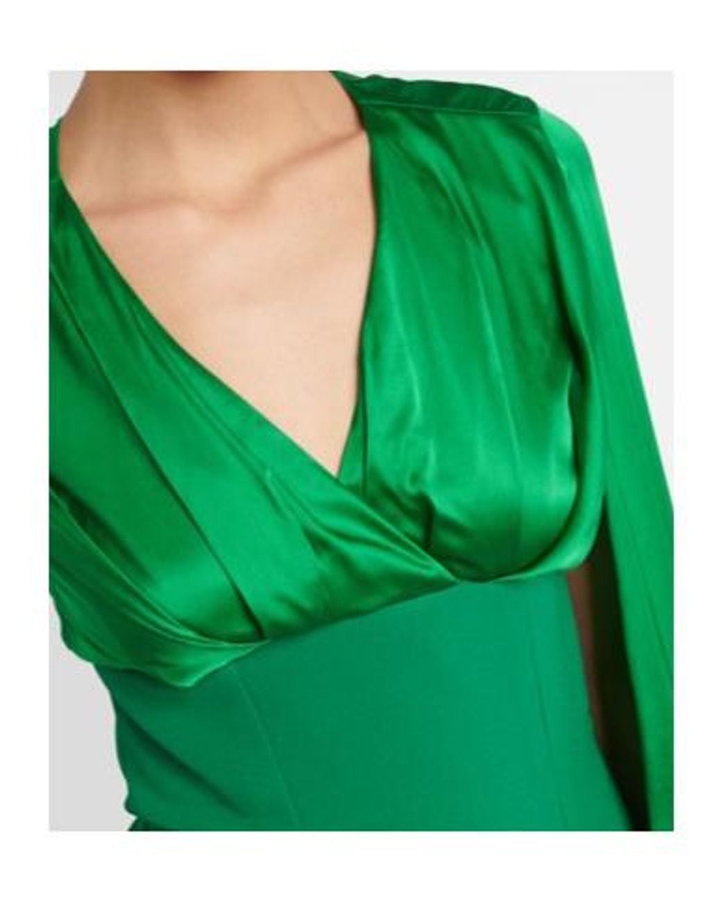 Safiyaa Green Crepe Dress