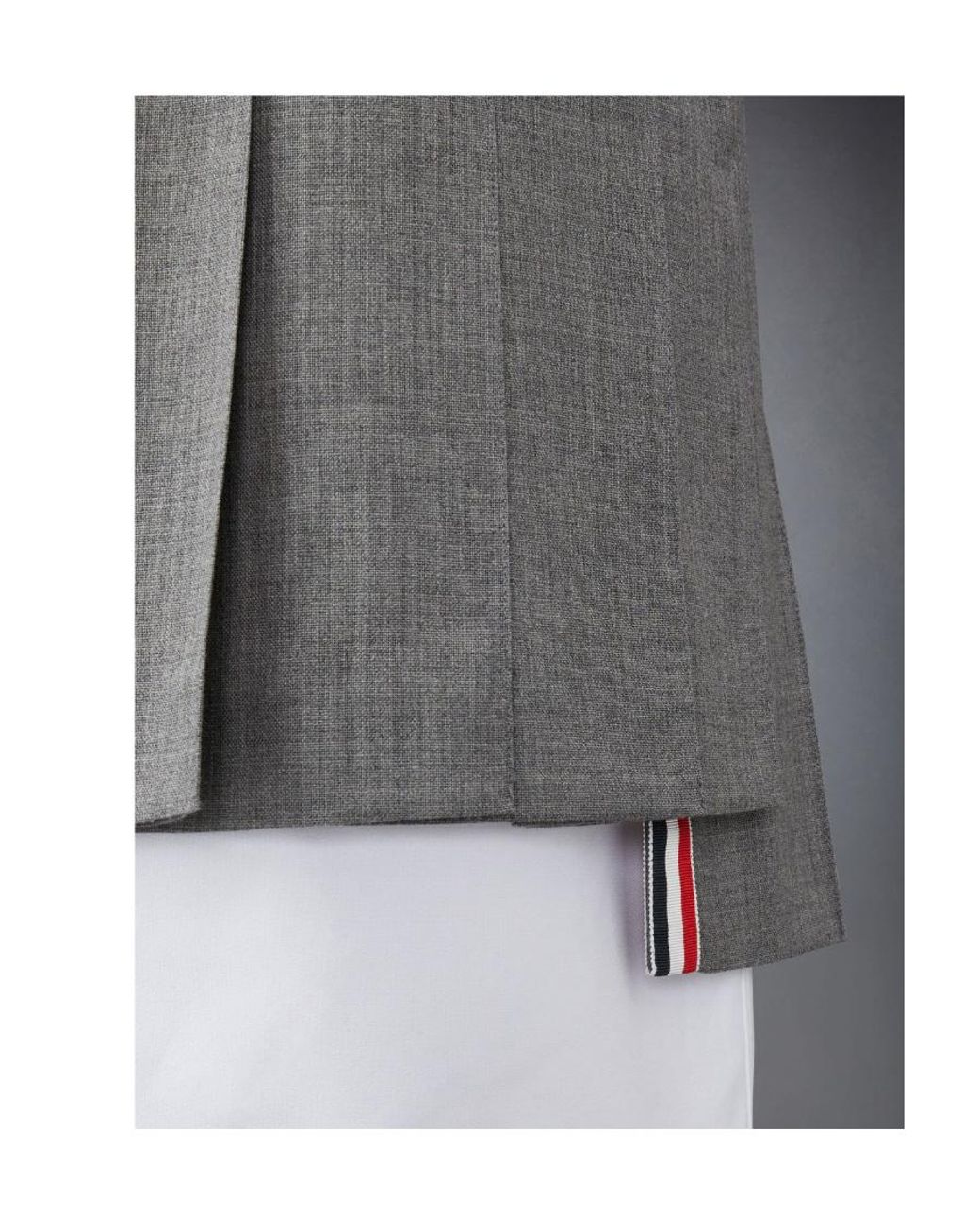 Thom Browne Gray Pleated Mini Skirt