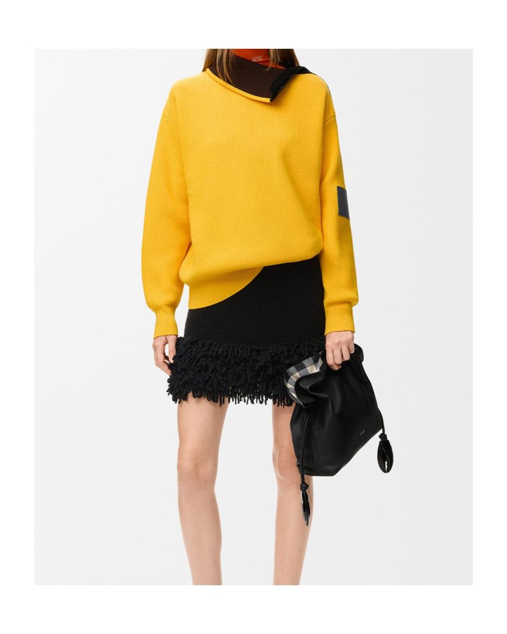 Loewe Black Elasticated Waist Slim Fit Skirt