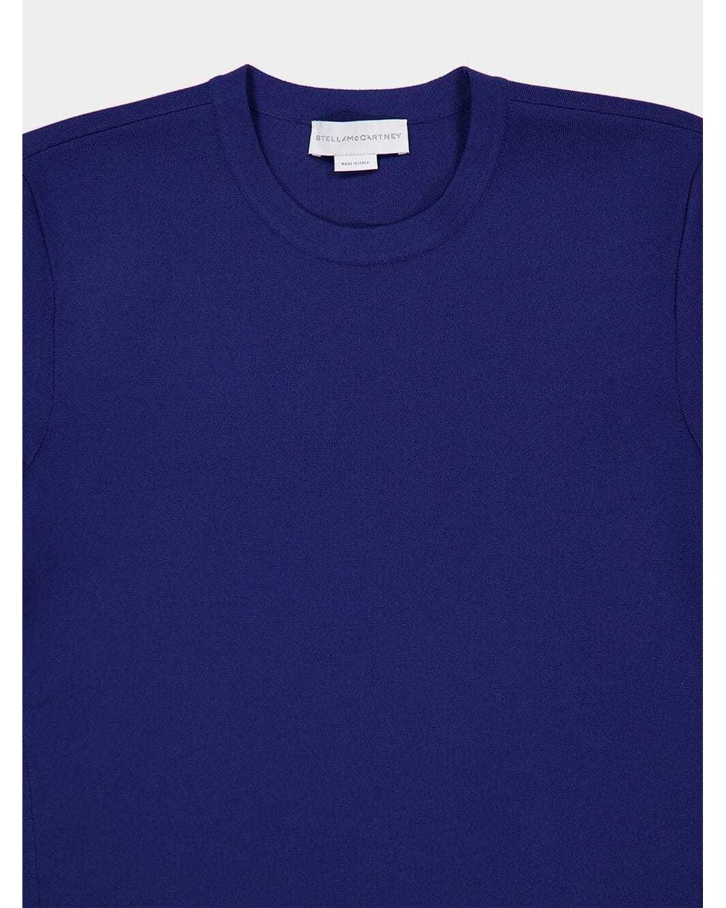 Stella McCartney Blue Short-Sleeved Knitted Top
