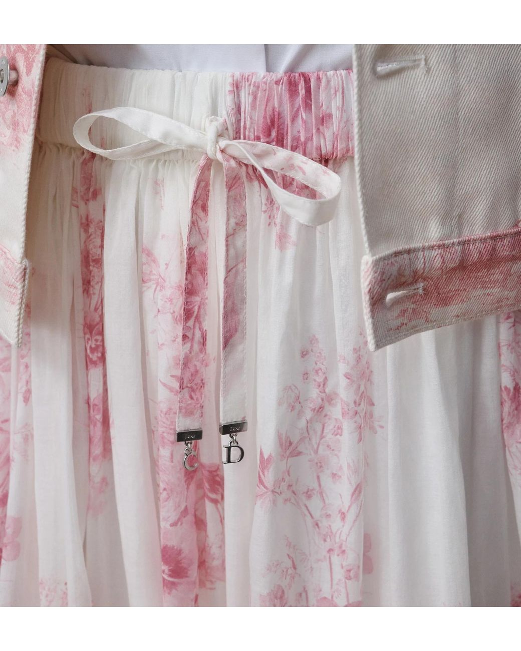 Dior Pink Iviera Mid-Length Flared Skirt