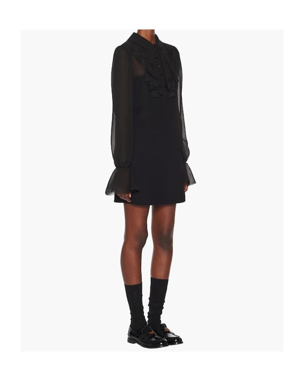 Miu Miu Black Cady Minidress