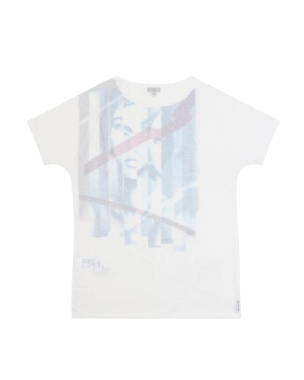 Armani Jeans Blue Printed T-Shirt With Round Neck