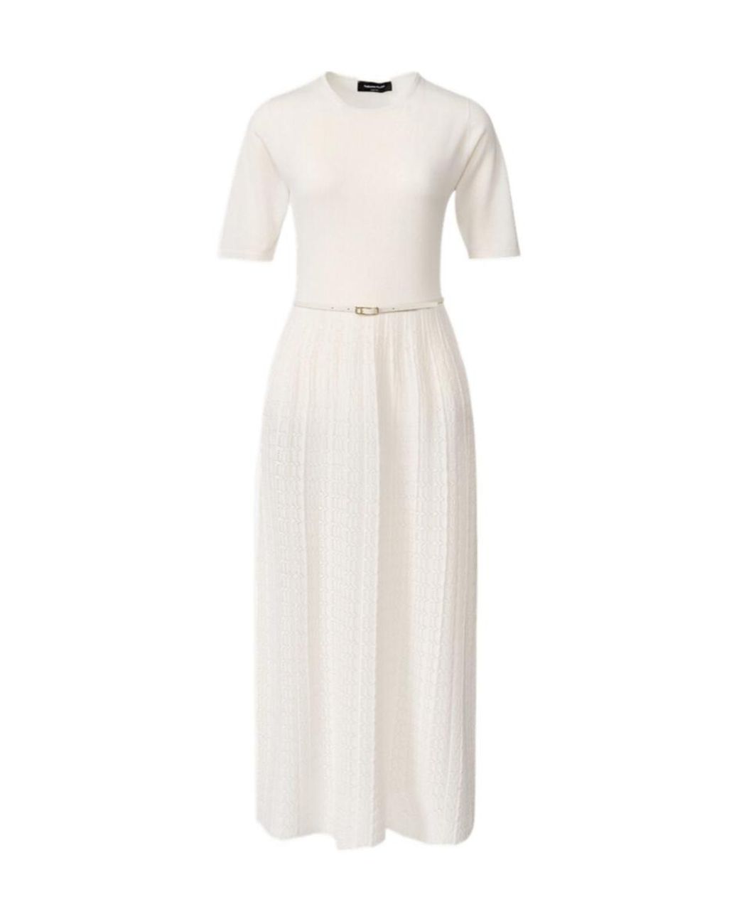 Fabiana Filippi White Short Sleeve Dress
