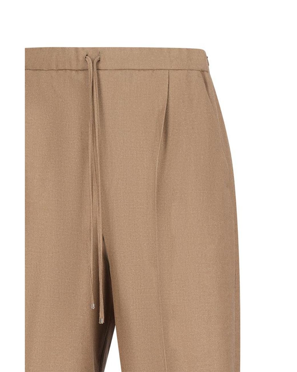 Max Mara Natural Gitti Drawstring Trousers