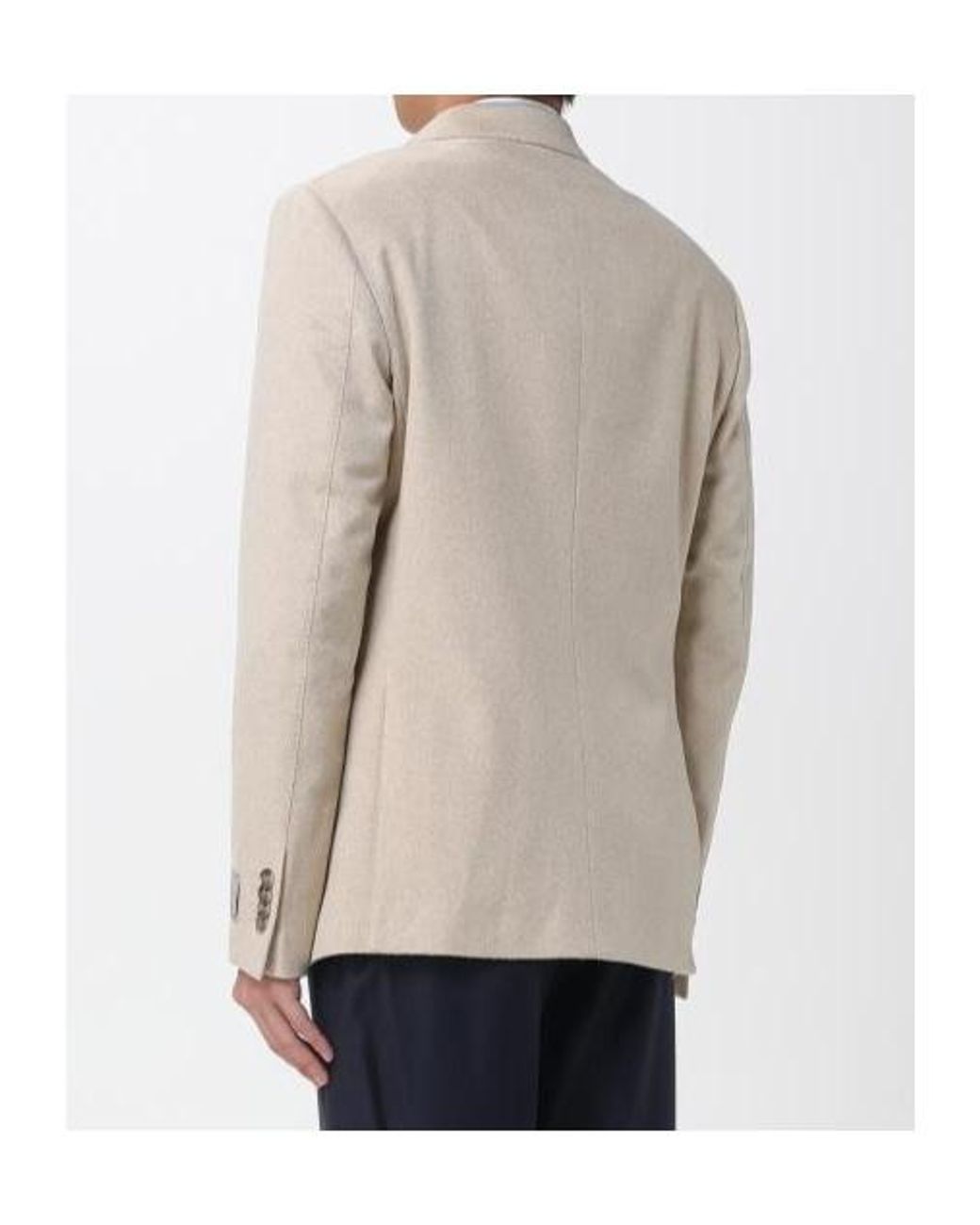 Etro Natural Paisley-Lined Cashmere Jacket for men