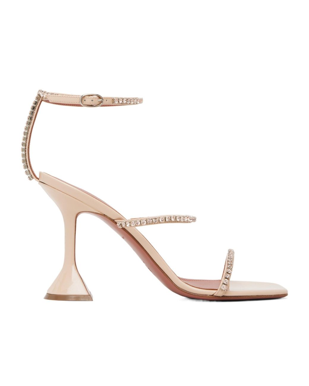 AMINA MUADDI White Gilda 95 High-Heeled Sandals