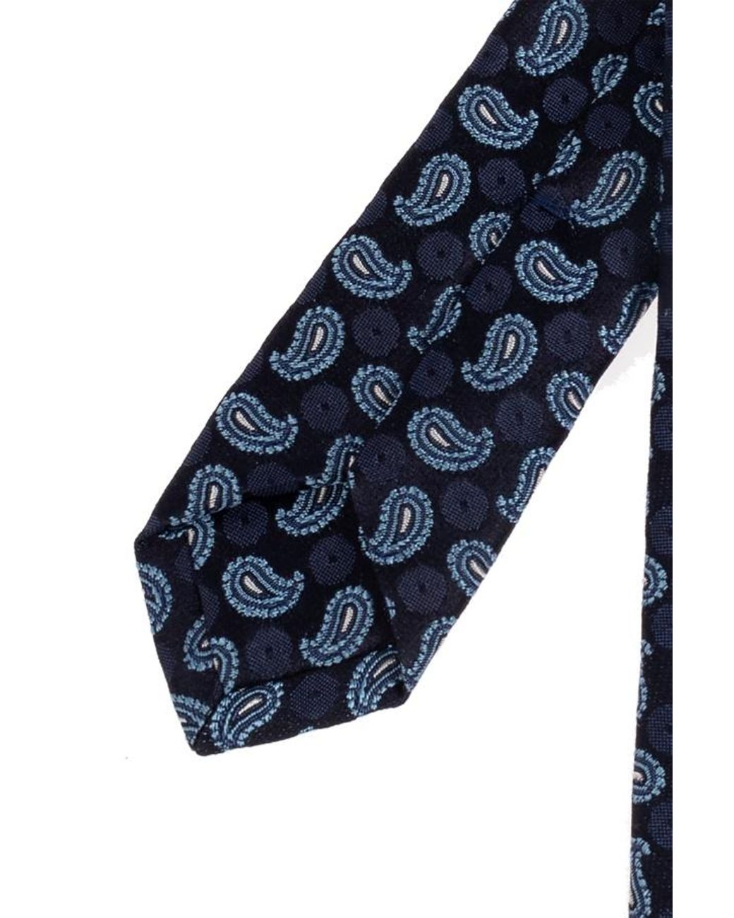 Etro Blue Jacquard Pointed-Tip Tie for men