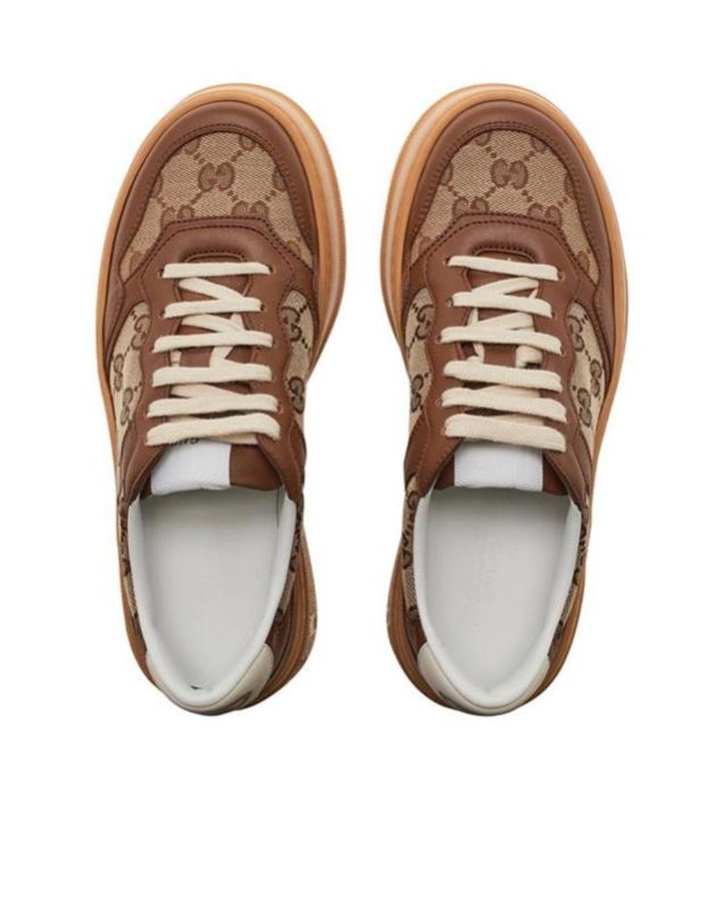 Gucci Brown Logo Low-Top Sneakers