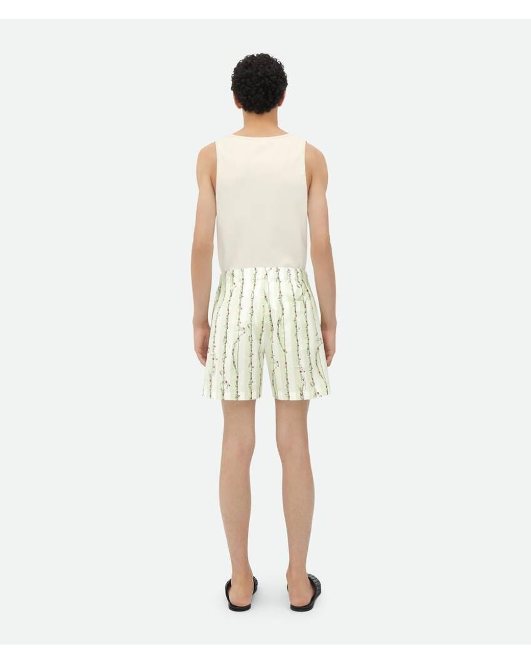 Bottega Veneta Natural Printed Shorts for men