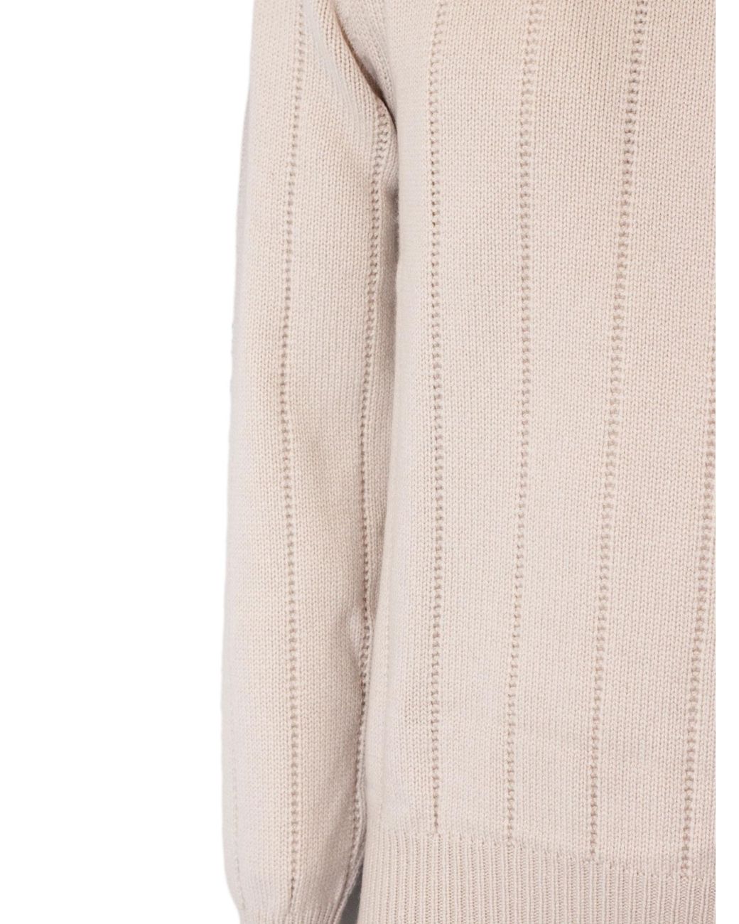 Cruciani Pink Ribbed Crew Neck Knitted Sweater for men