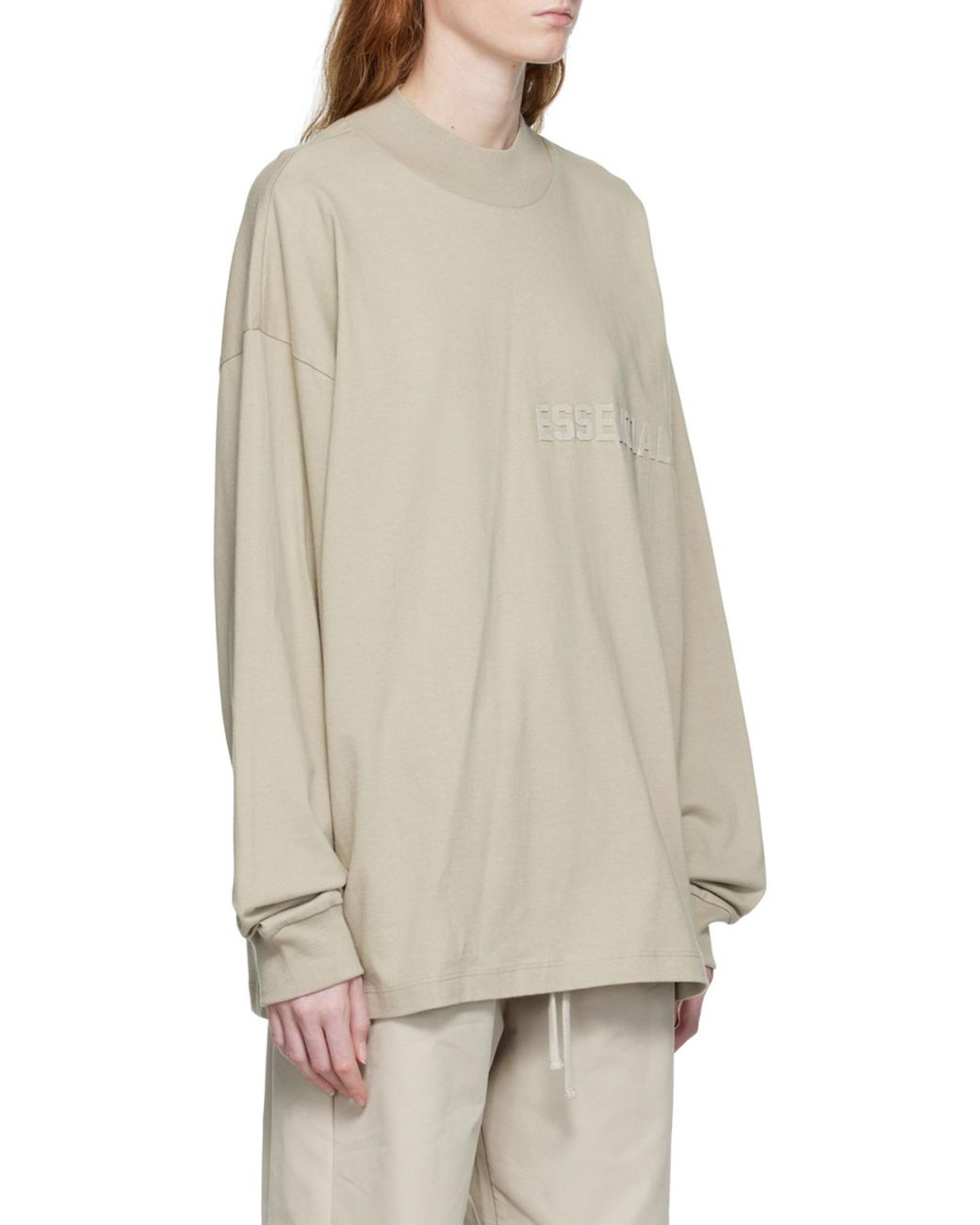 Fear Of God White Embossed-Logo Long-Sleeve T-Shirt