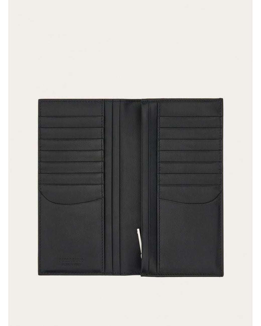 Ferragamo Black Hollowed-Out Jacket Wallet for men