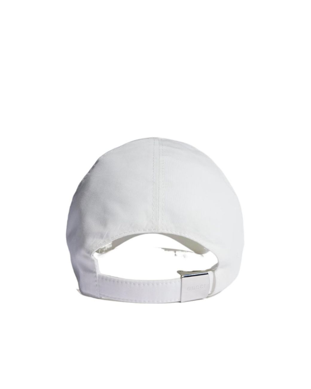 Gucci White Cotton Baseball Hat With Embroidery for men