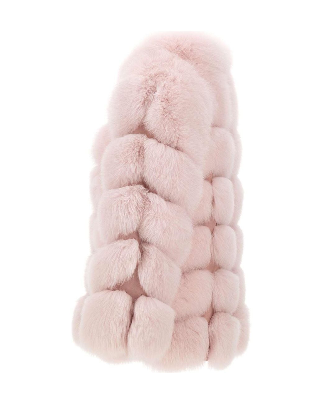 FRAME Pink Fox Fur Coat