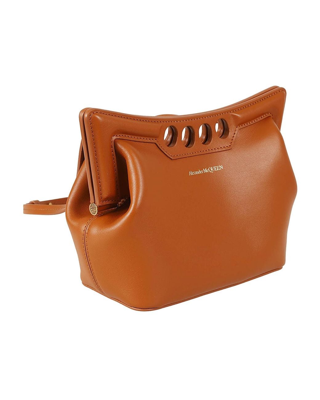 McQueen Brown Knuckle Shoulder Bag