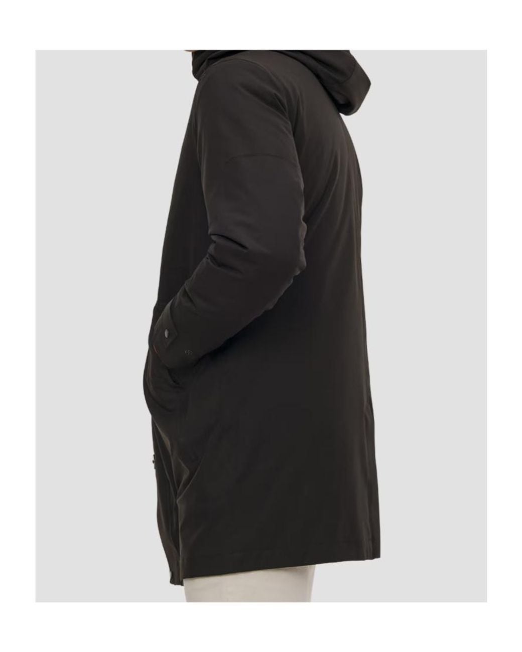 Woolrich Gray Zip-Up Hooded Quilted Reversible Jacket for men