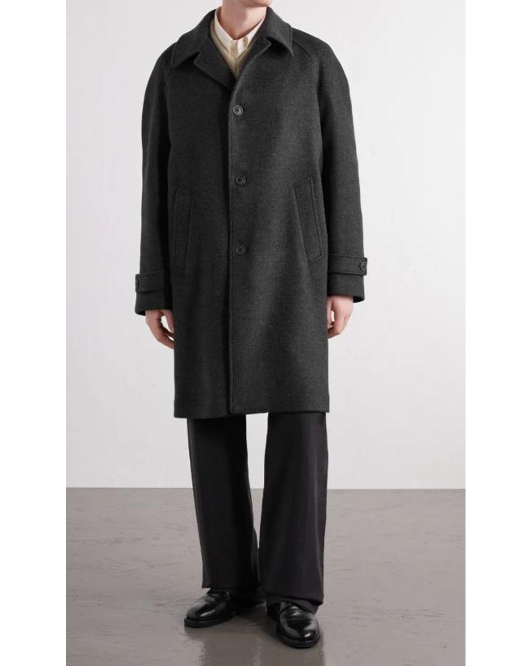 Herno Black Long-Sleeved Coat for men