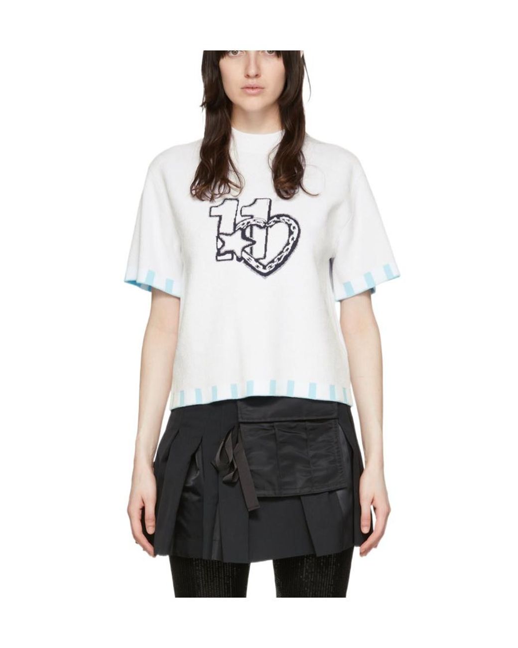 we11done White Printed T-Shirt