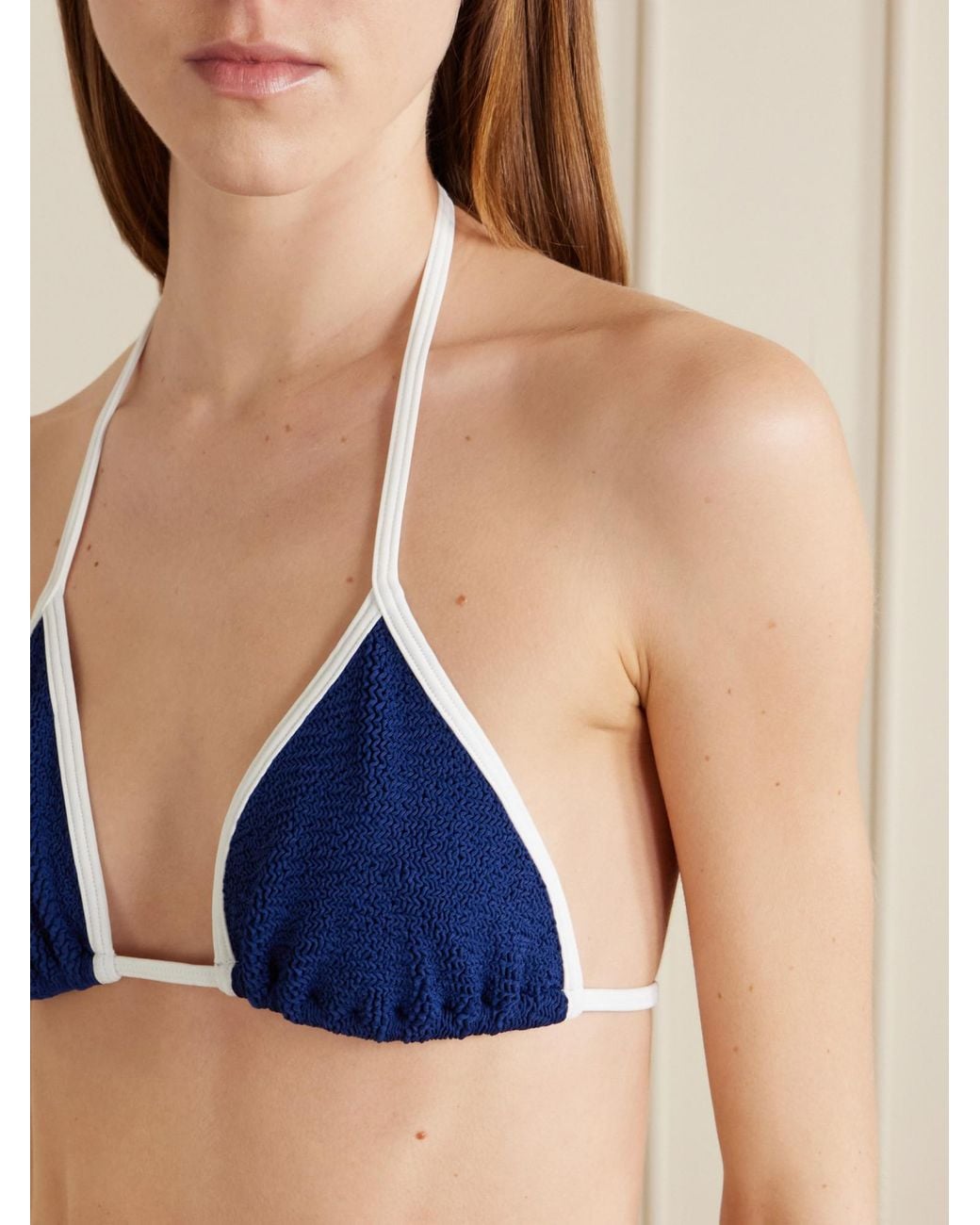 Hunza G Blue Two-Tone Bikini