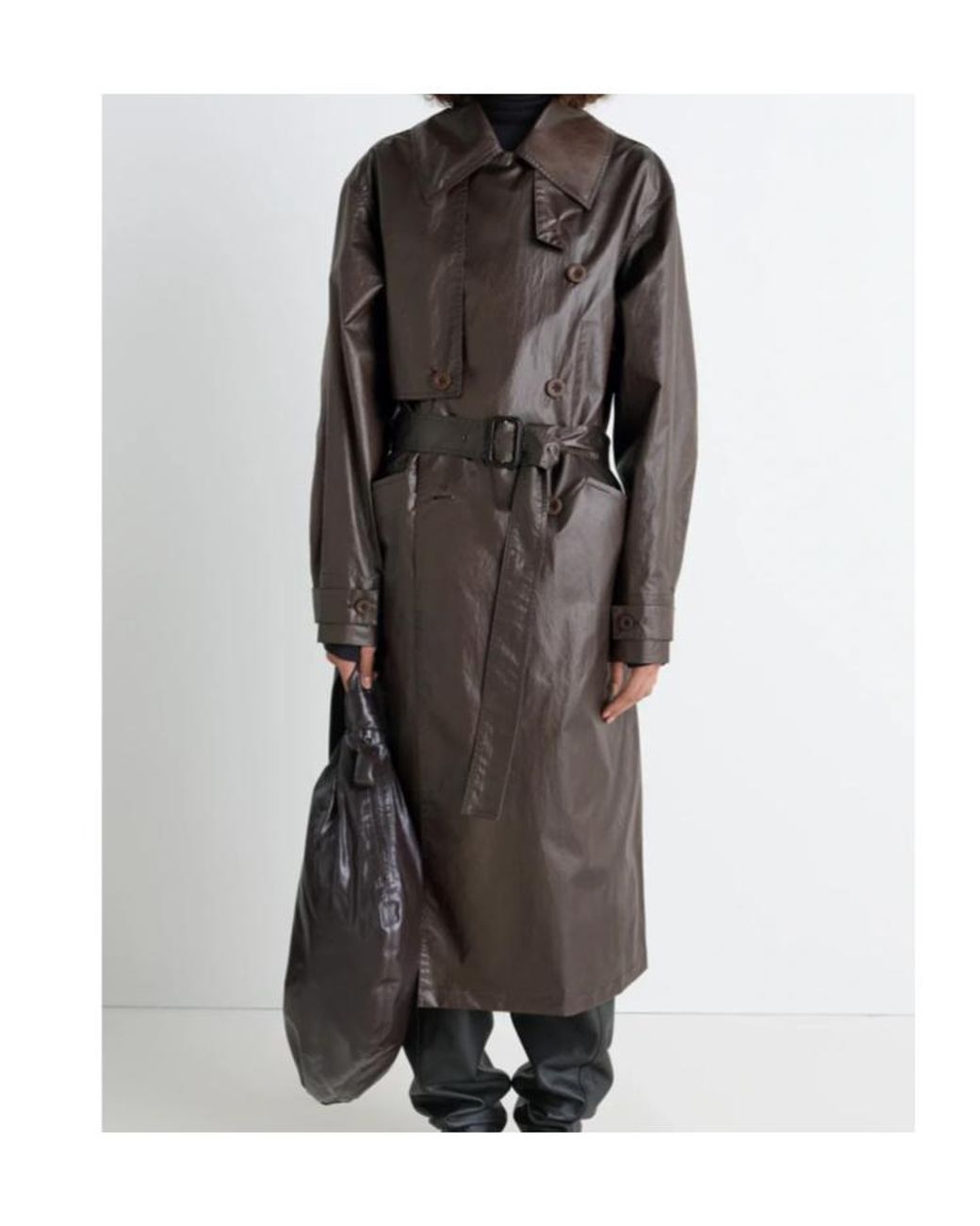 Lemaire Brown Belted Trench Coat
