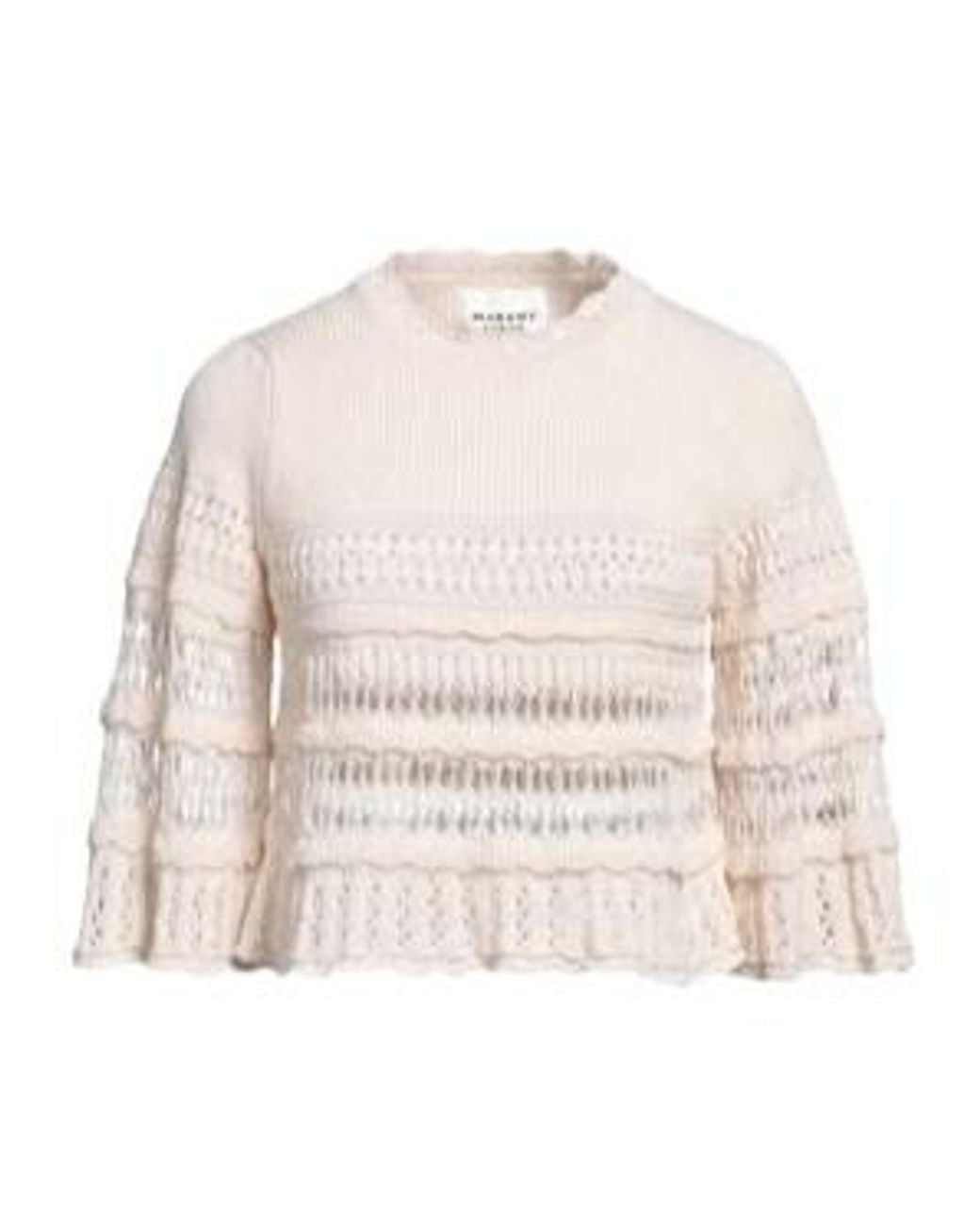 Isabel Marant Natural Solid-Color Knitted Top