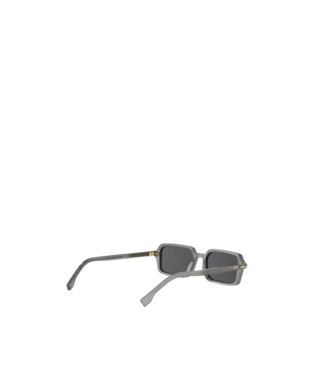 Fendi White Eyewear Selleria Rectangle Frame Sunglasses