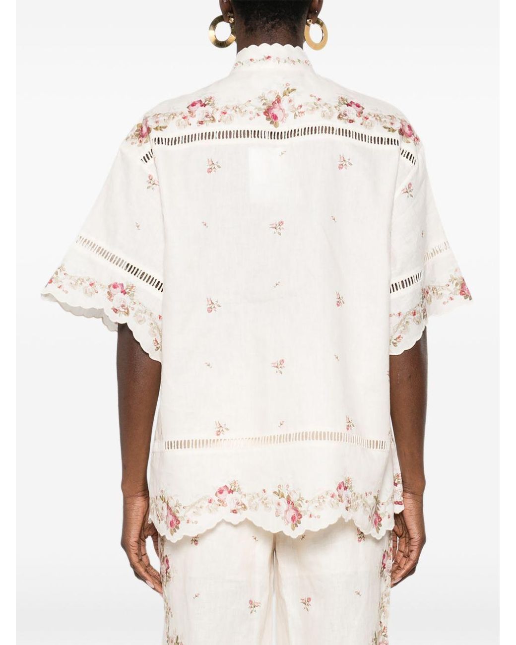Zimmermann White Patience Linen Shirt
