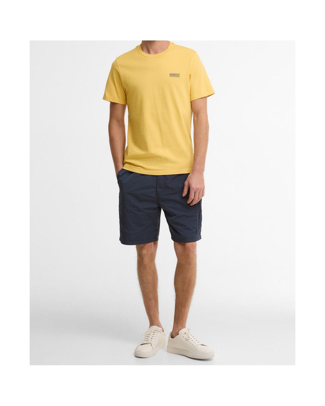 Barbour Yellow Crew Neck Short-Sleeve Tee for men