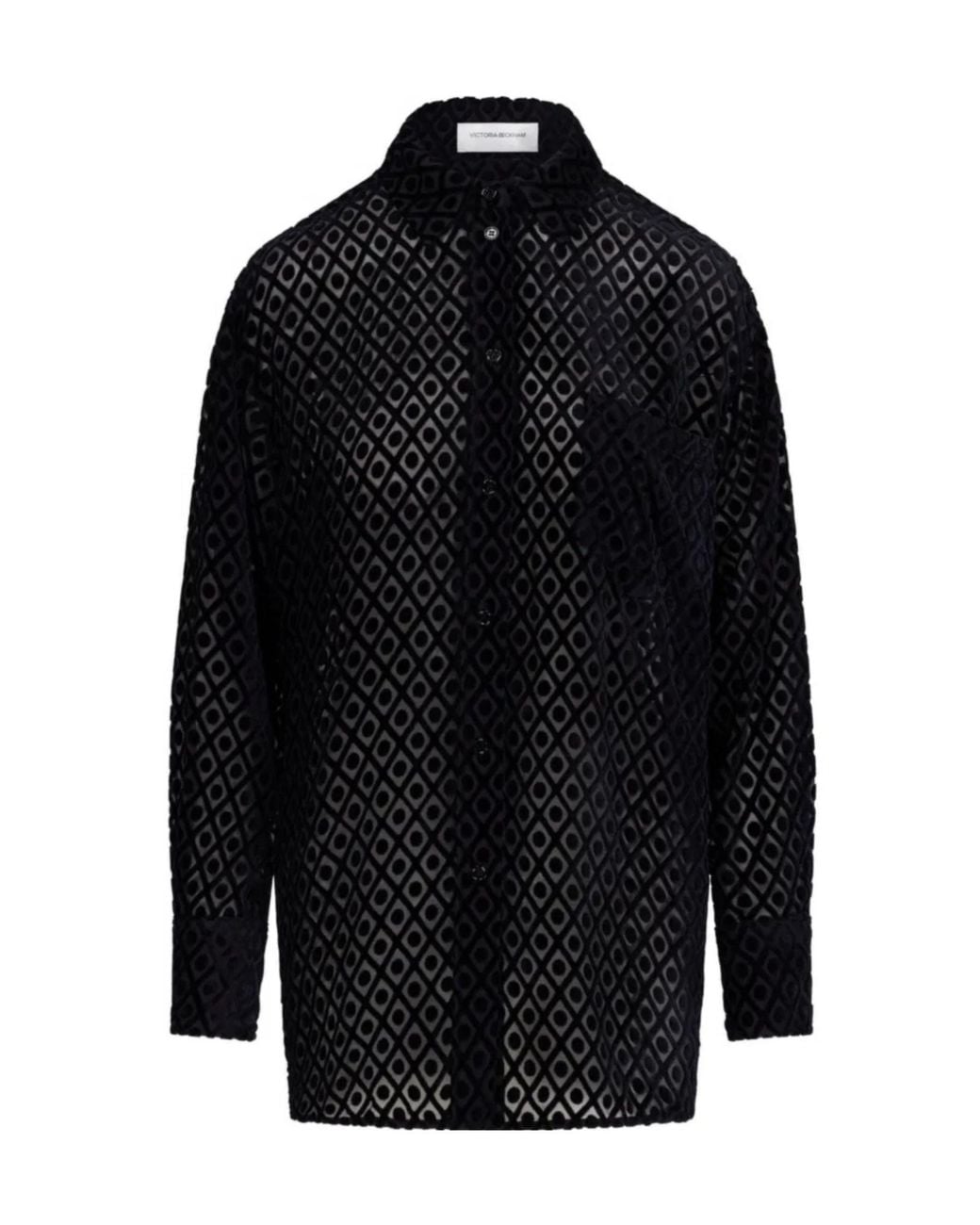 Victoria Beckham Blue Cut-Out Shirt