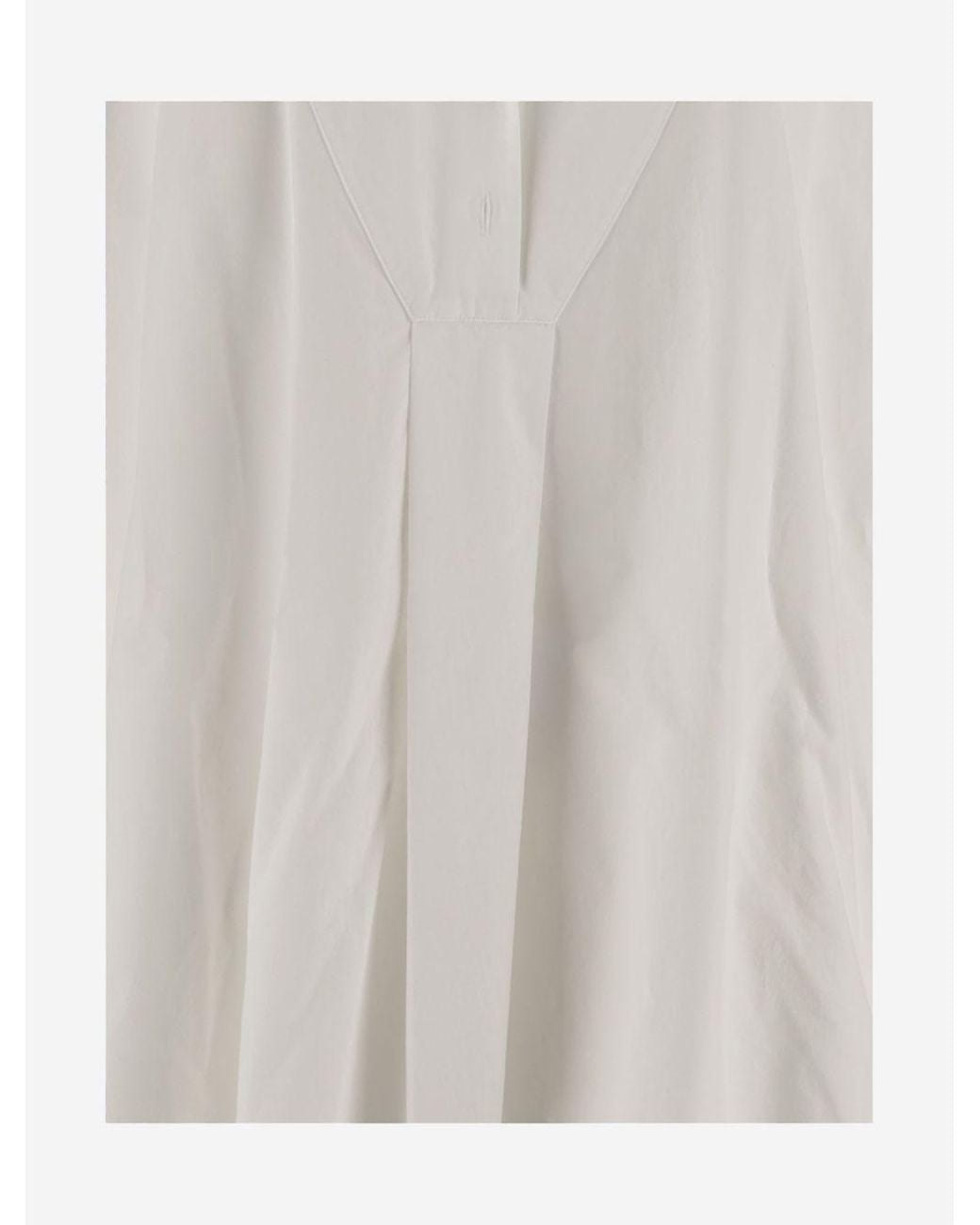 The Row White Elinor Cotton Shirt Dress