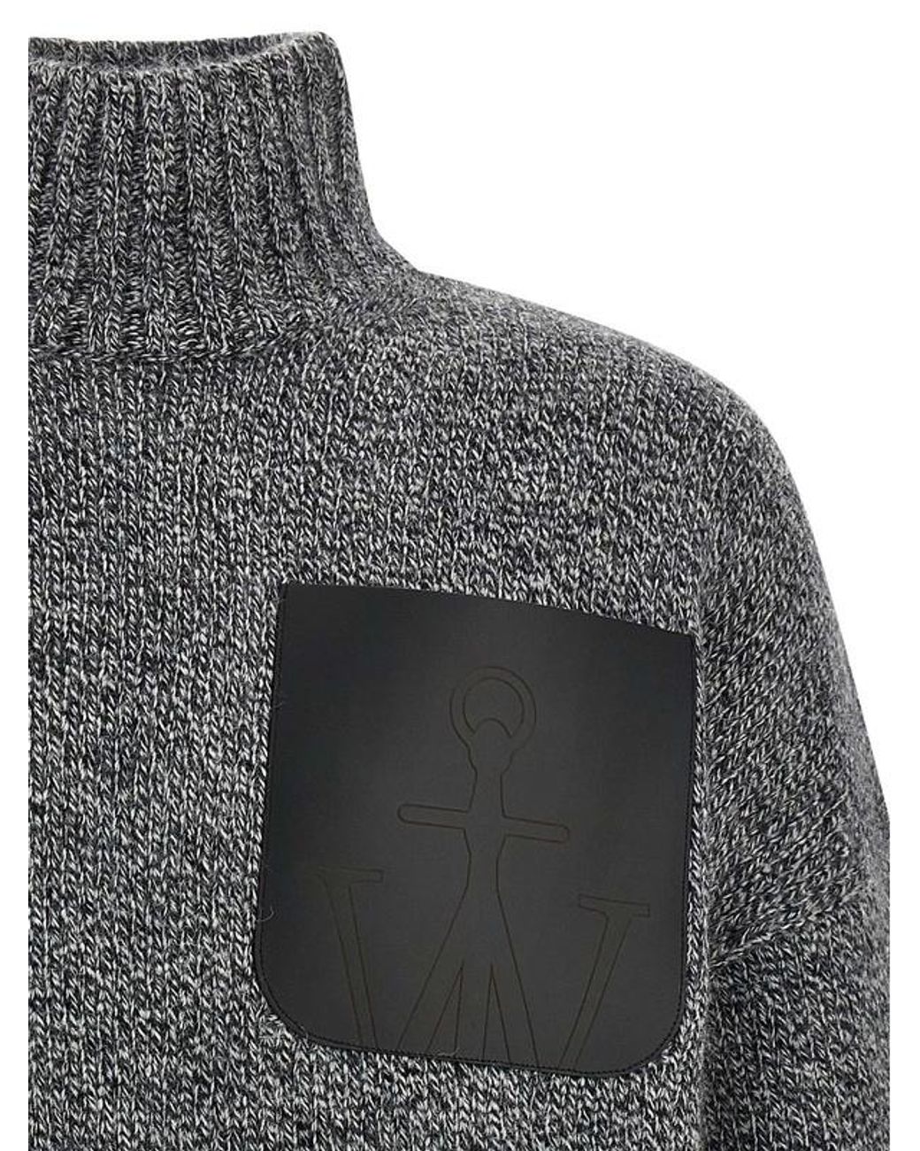 J.W. Anderson Gray Jw Anderson Patch Pocket Turtleneck Knitted Jumper for men