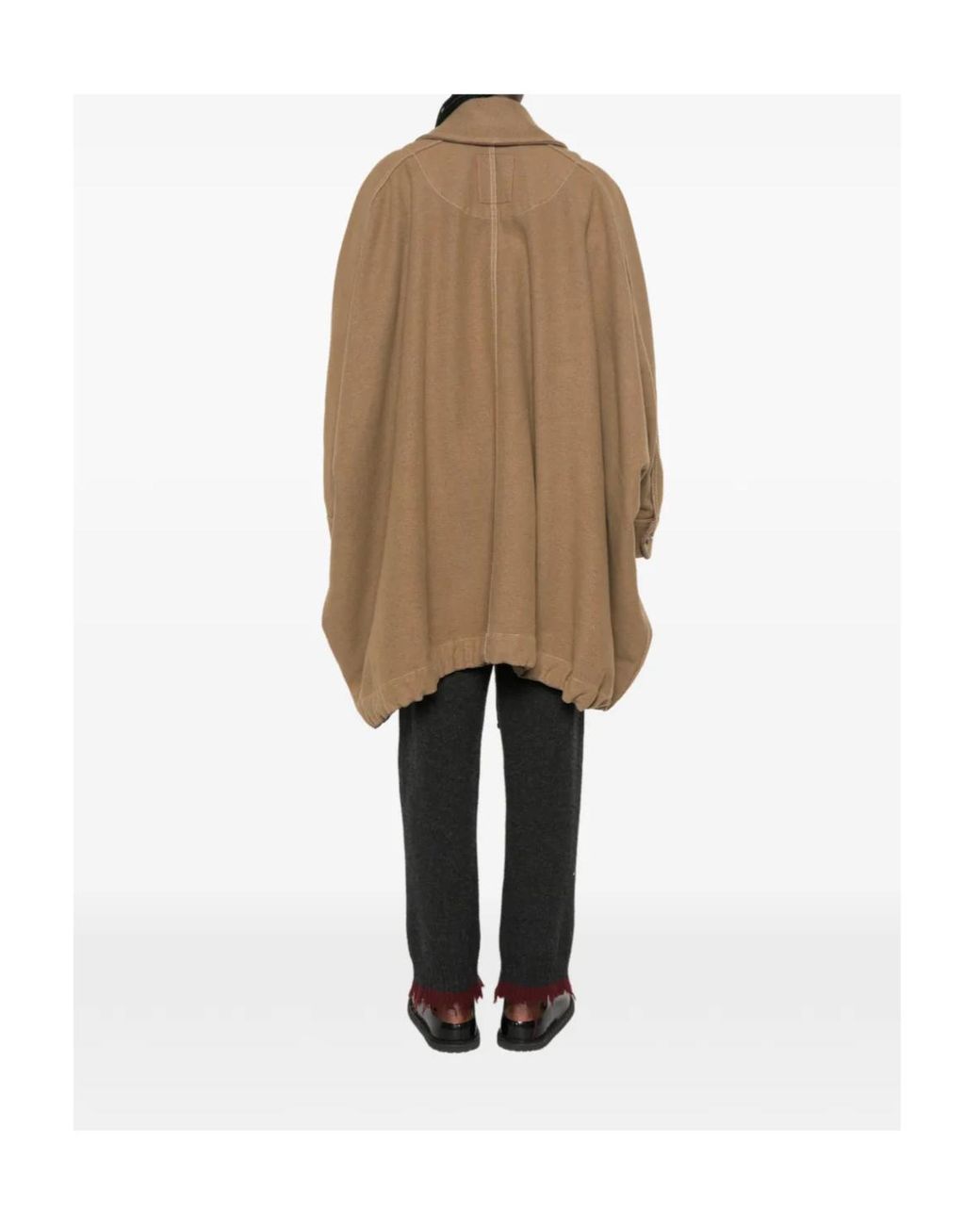 Uma Wang Brown Long-Sleeved Oversized Coat