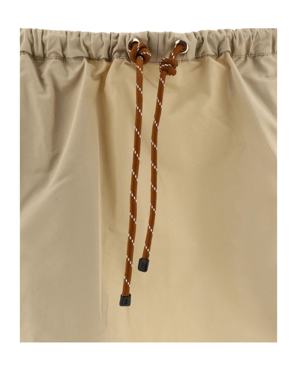 Miu Miu Natural Technical Fabric Miniskirt