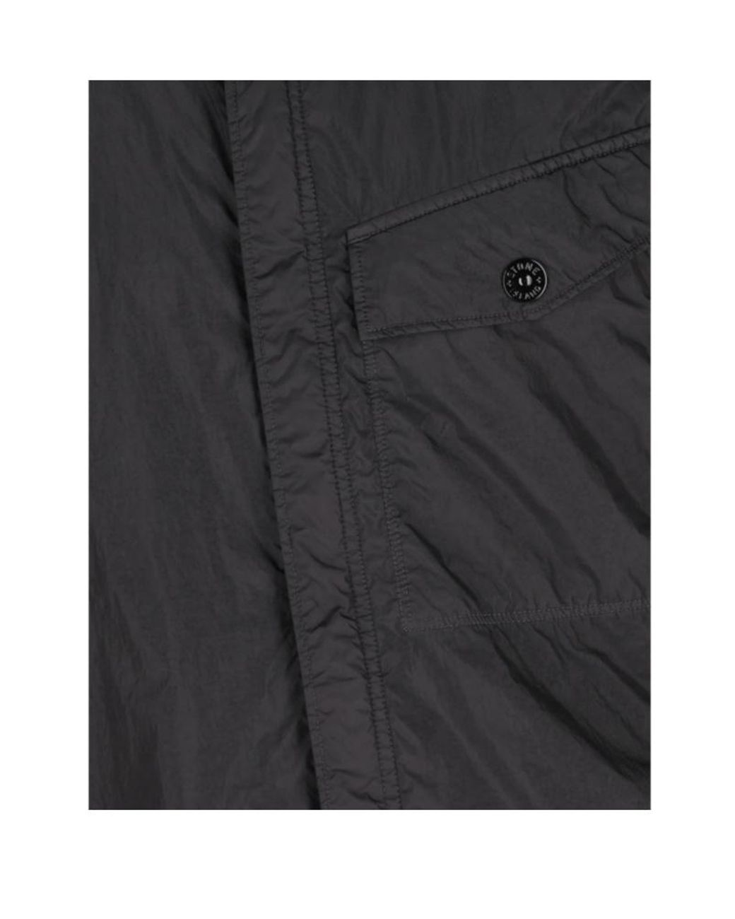 Stone Island Black Compass Patch Zip-Up Jacket for men