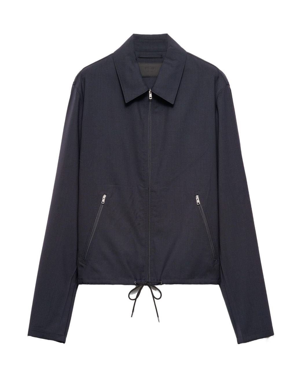 Prada Blue Wool Shirt Jacket for men