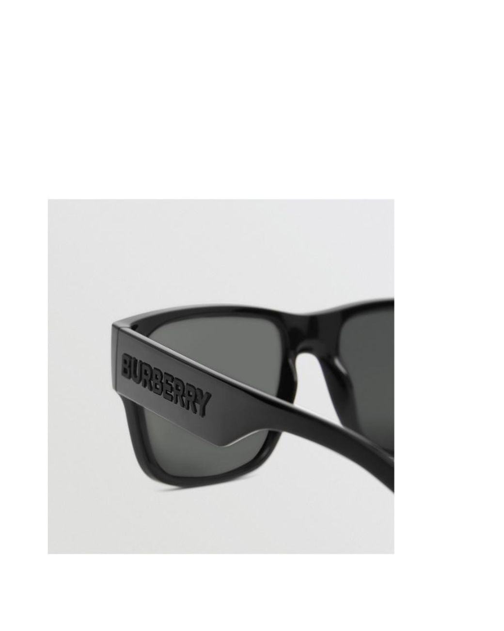 Burberry Gray Logo-Print Sunglasses for men