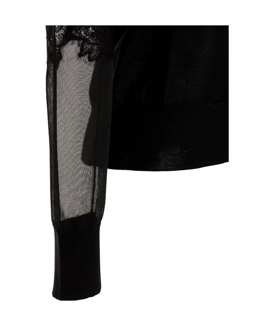 Dolce & Gabbana Black Lace-Trim Cardigan
