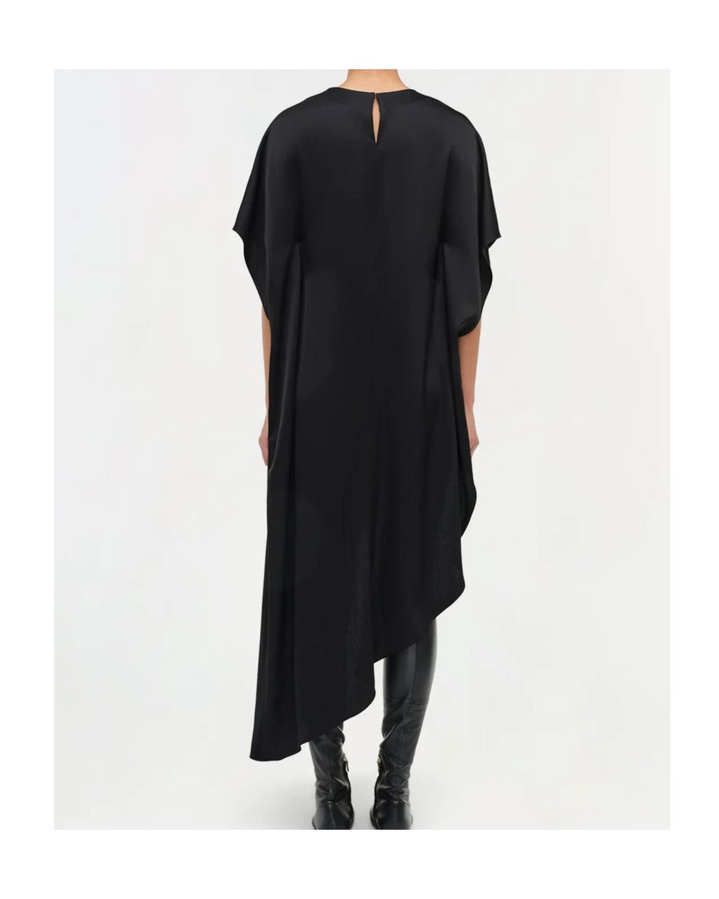 Jonathan Simkhai Black Mini Shawl-Collar Dress