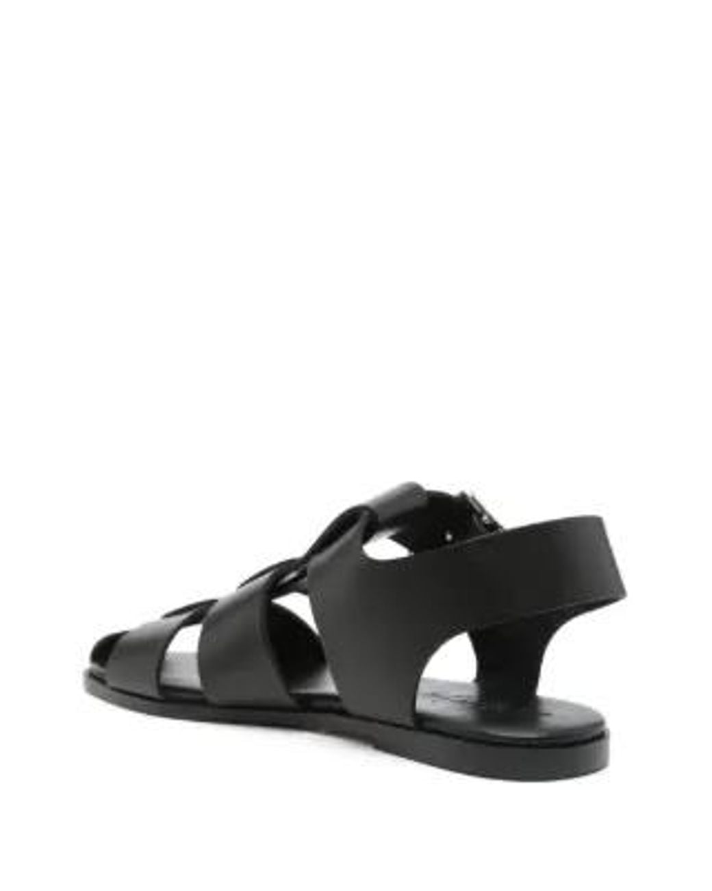 Aeyde Black Caged Sandals