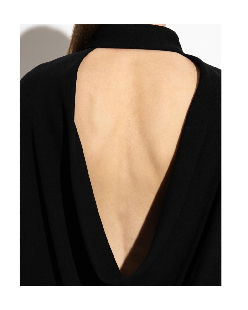 Balenciaga Black Collared Long-Sleeve Dress