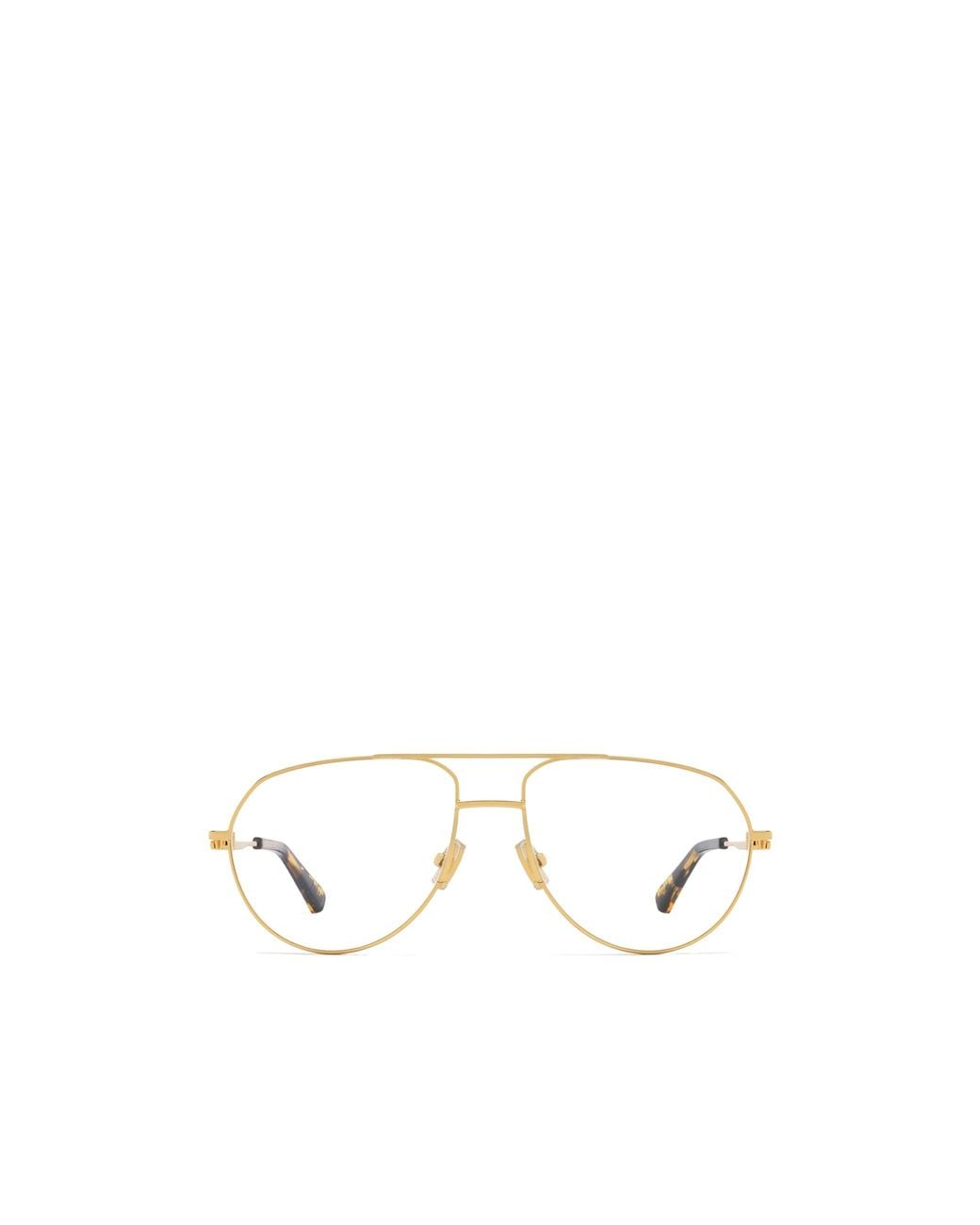 Bottega Veneta White Eyewear Aviator Glasses And Frames for men