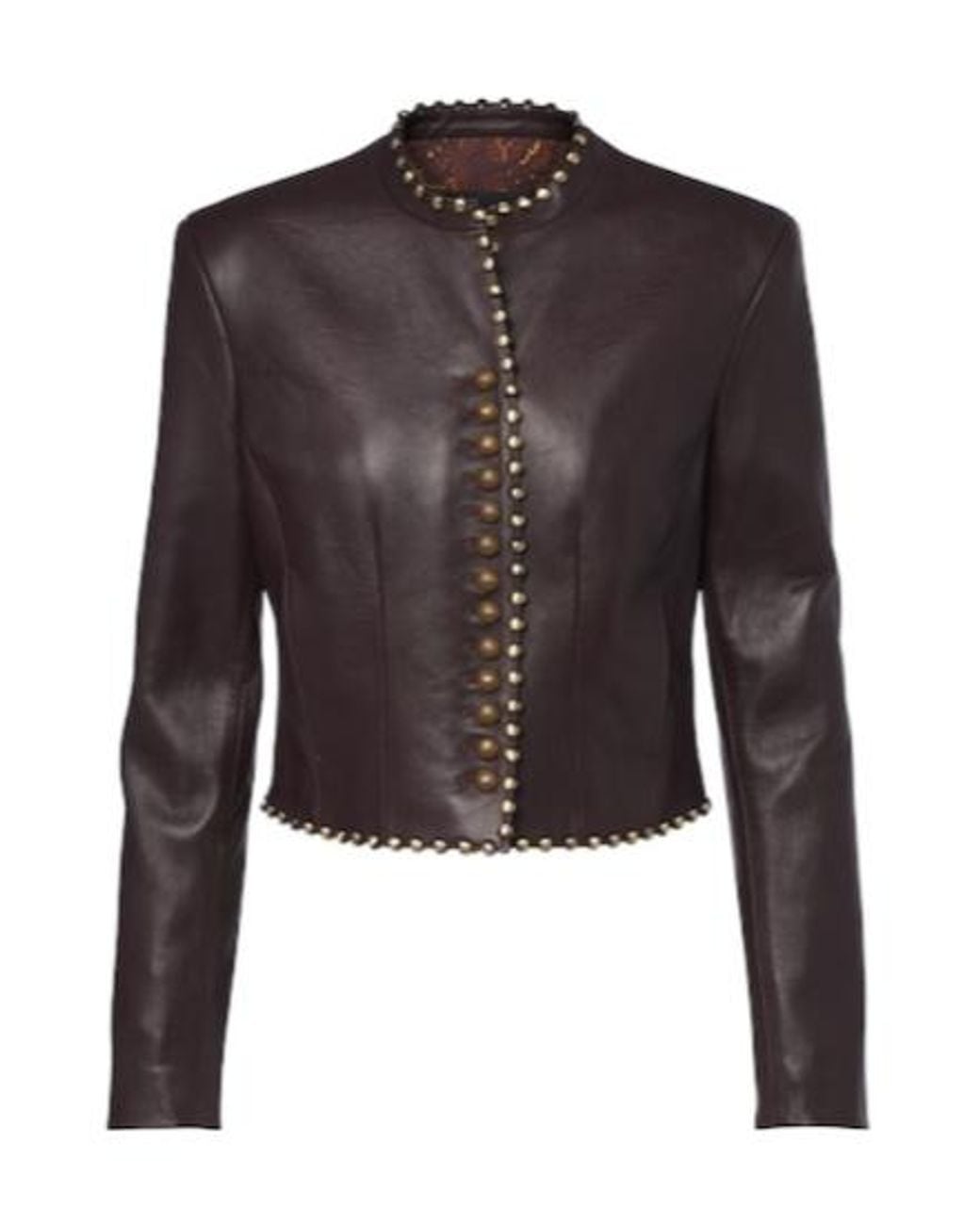 Etro Black Studded Leather Jacket