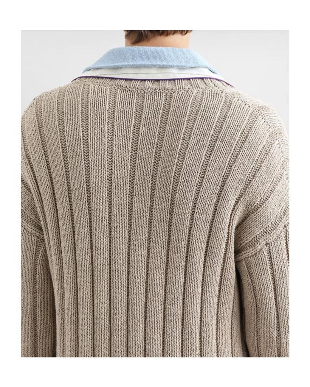 Dolce & Gabbana White Cotton-Blend Cardigan for men